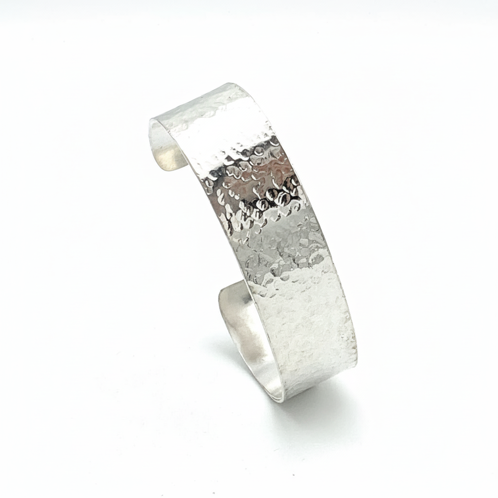 Sterling Silver Hammered Cuff Bracelet