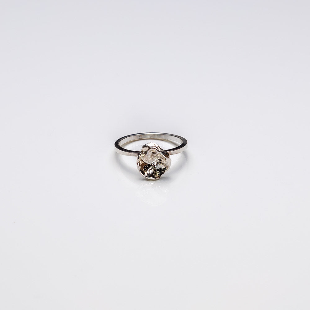 Water Cast Sterling Silver Ring