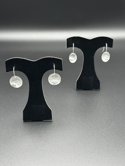 Sterling Silver Textured Earrings