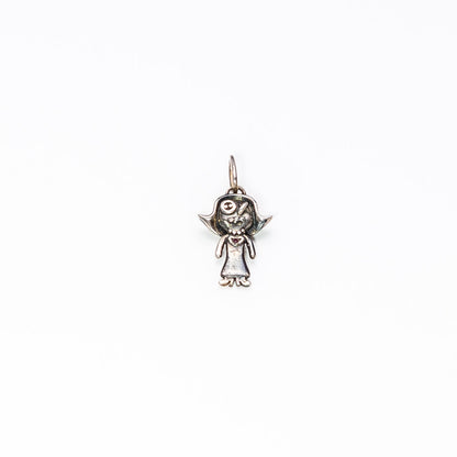 Sterling Silver Mini Lady Voodoo Doll Pendant Necklace