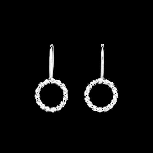 Sterling Silver Circle Earrings