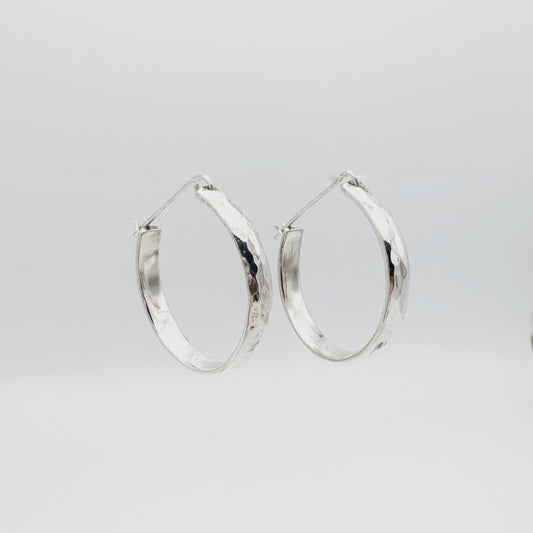 Sterling Silver Fully Closing Hoops.