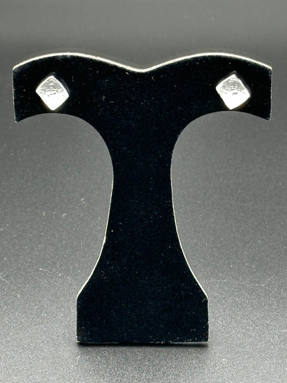 Square Hammered Sterling Silver Studs