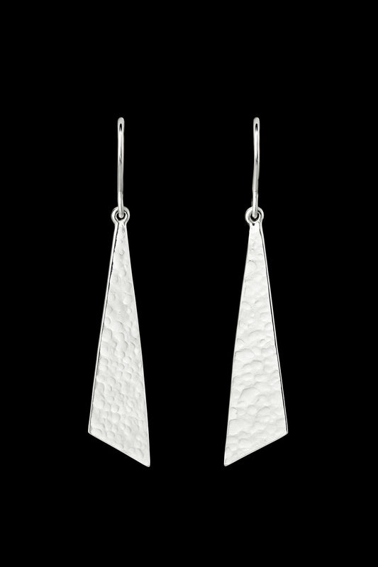 Sterling Silver Triangle Dangle Earrings