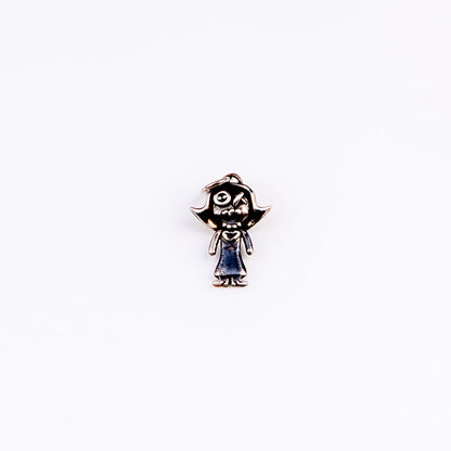 Sterling Silver Mini Lady Voodoo Doll Pendant Necklace