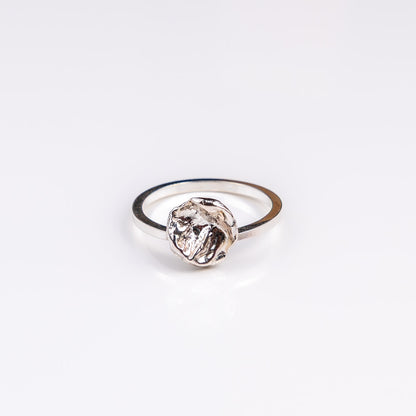 Water Cast Sterling Silver Ring